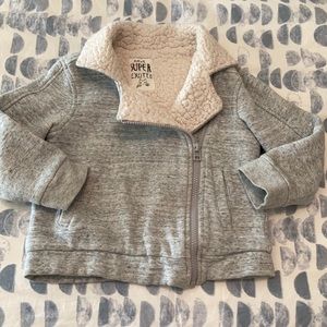 Side zip toddler girls sweatshirt